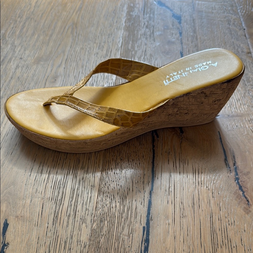 A. Giannetti Yellow Sandals Chic Summer Style - Picture 10 of 15
